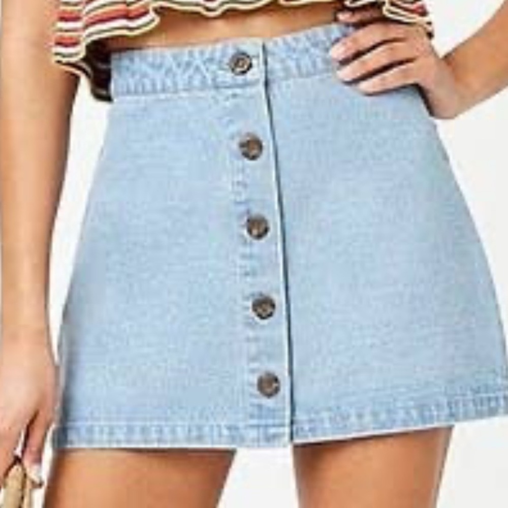 Forever 21 Blue Mini Skirt Casual